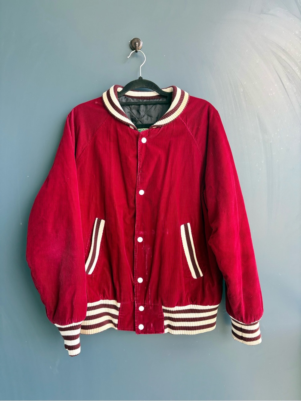 Vintage Modex Sportswear Red Corduroy Varsity Jacket
